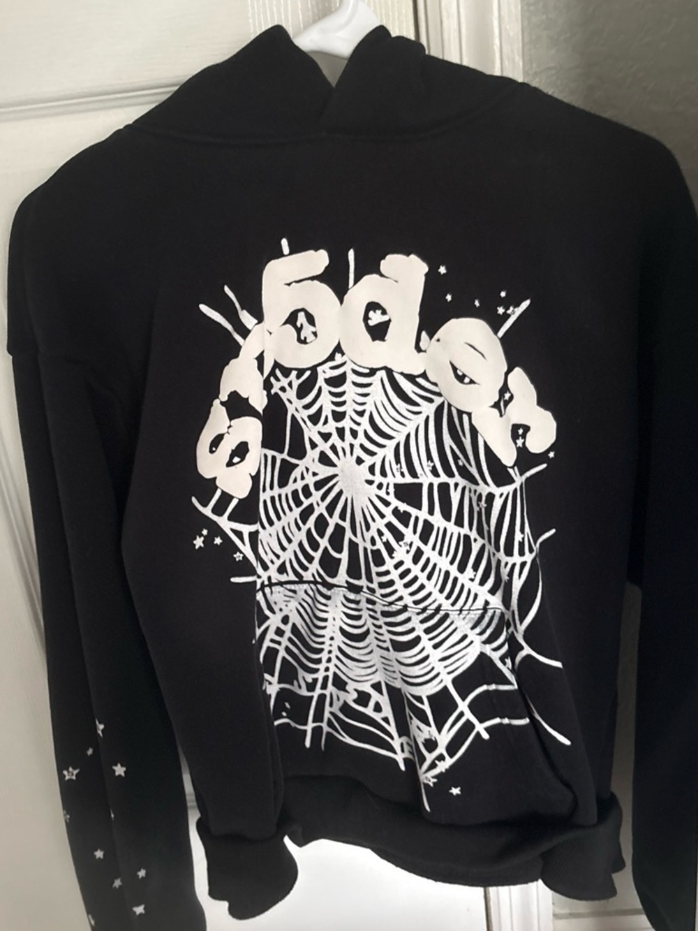 Black Graphic Sp5der Hoodie Sweatshirt